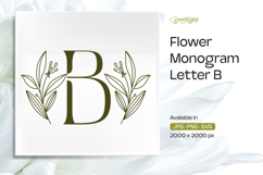 Olive Flower Monogram B Product Image 1