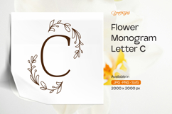 Fern Leaf Flower Monogram C Product Image 1