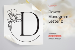 Buttercup Flower Monogram Letter D Product Image 1