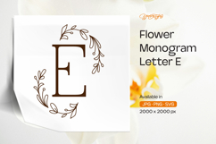 Fern Leaf Flower Monogram E Product Image 1