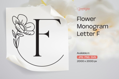 Buttercup Flower Monogram Letter F Product Image 1