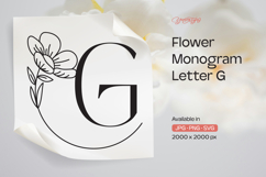 Buttercup Flower Monogram Letter G Product Image 1