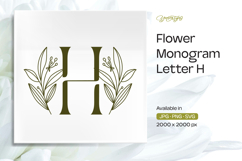 Olive Flower Monogram H Product Image 1