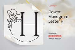 Buttercup Flower Monogram Letter H Product Image 1
