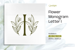 Olive Flower Monogram I Product Image 1