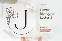 Buttercup Flower Monogram Letter J Product Image 1