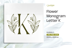 Olive Flower Monogram K Product Image 1