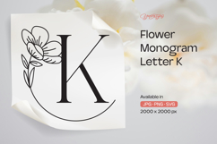 Buttercup Flower Monogram Letter K Product Image 1