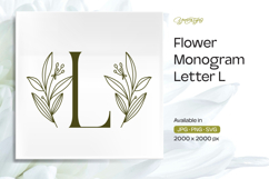 Olive Flower Monogram L Product Image 1