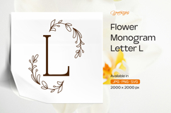 Fern Leaf Flower Monogram L Product Image 1