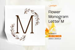 Fern Leaf Flower Monogram M Product Image 1