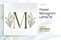 Olive Flower Monogram M Product Image 1