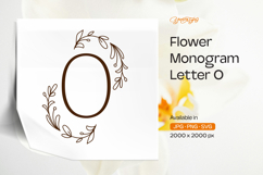 Fern Leaf Flower Monogram O Product Image 1