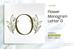 Olive Flower Monogram O Product Image 1