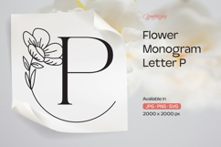 Buttercup Flower Monogram Letter P Product Image 1