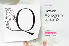 Morning Glory Flower Monogram Letter Q Product Image 1