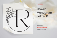Buttercup Flower Monogram Letter R Product Image 1