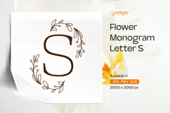 Fern Leaf Flower Monogram S Product Image 1
