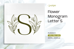 Olive Flower Monogram S Product Image 1