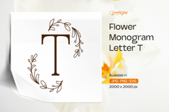 Fern Leaf Flower Monogram T Product Image 1