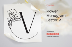 Buttercup Flower Monogram Letter V Product Image 1