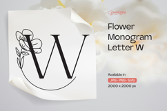 Buttercup Flower Monogram Letter W Product Image 1