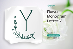 Thyme Leaf Flower Monogram Y Product Image 1