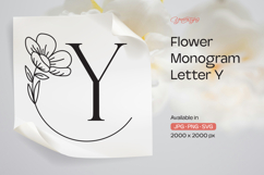 Buttercup Flower Monogram Letter Y Product Image 1