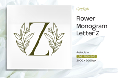 Olive Flower Monogram Z Product Image 1