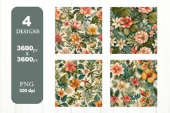 Summer Flower Clipart. Digital Paper PNG Product Image 1