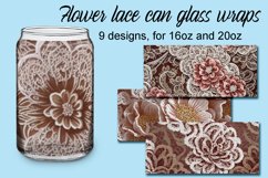 Flower lace can glass wraps Product Image 1