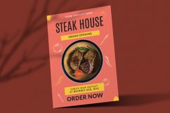 Gindy - Steak Restaurant Flyer Product Image 3