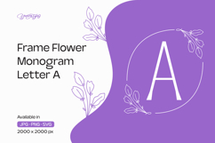 Flower Frame Monogram Letter A Product Image 1