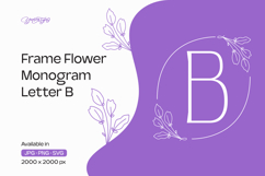 Flower Frame Monogram Letter B Product Image 1