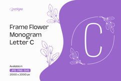 Flower Frame Monogram Letter C Product Image 1