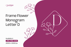 Botanical Frame Monogram Letter D Product Image 1