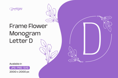 Flower Frame Monogram Letter D Product Image 1