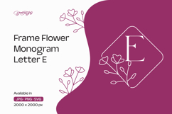 Botanical Frame Monogram Letter E Product Image 1