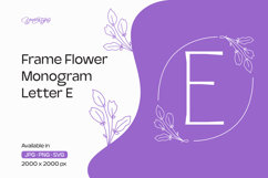 Flower Frame Monogram Letter E Product Image 1
