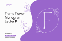 Flower Frame Monogram Letter F Product Image 1