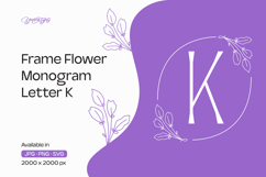 Flower Frame Monogram Letter K Product Image 1