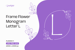 Flower Frame Monogram Letter L Product Image 1