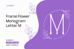 Flower Frame Monogram Letter M Product Image 1