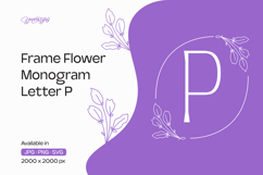 Flower Frame Monogram Letter P Product Image 1
