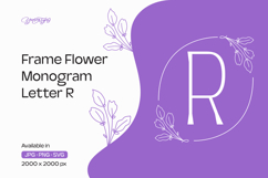 Flower Frame Monogram Letter R Product Image 1