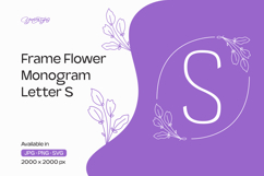 Flower Frame Monogram Letter S Product Image 1