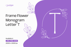 Flower Frame Monogram Letter T Product Image 1