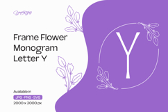 Flower Frame Monogram Letter Y Product Image 1