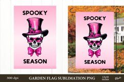 Halloween Garden Flag PNG. Pink Coquette Sublimation PNG Product Image 1