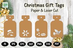Christmas Gift Tags svg | Labels SVG | Paper Cut | Cricut Product Image 1